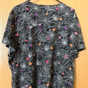 Halloween Scrub Top 3XL—heartsoul